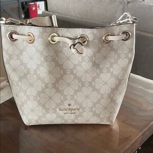 BUCKET Kate Spade Floral Cream Shoulder Bag